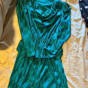 1980’s green peplum dress